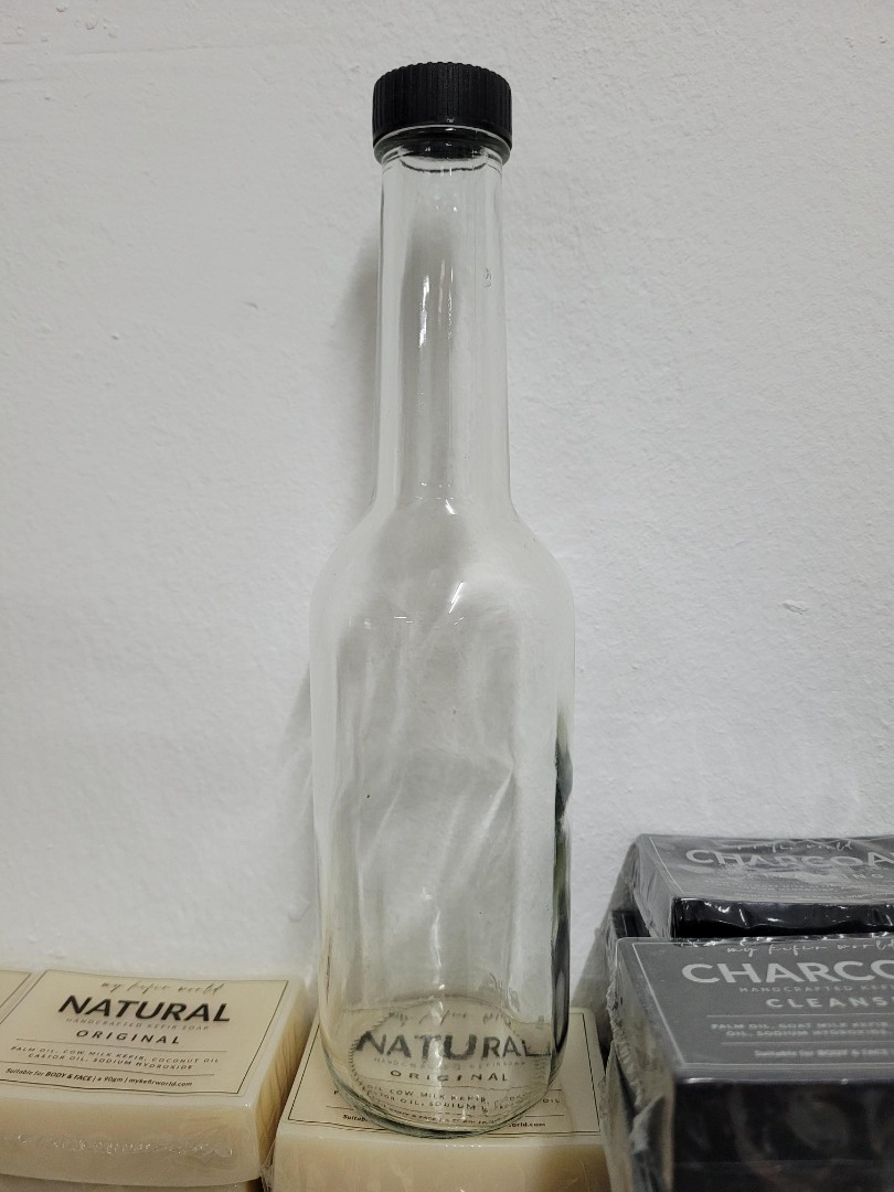 Long Neck Glass Bottle, Furniture & Home Living, Kitchenware