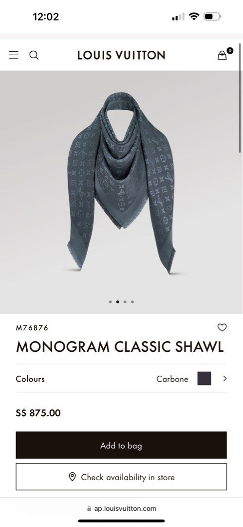 Louis Vuitton Monogram Classic Shawl