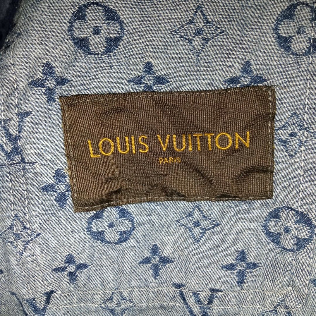 Louis Vuitton X Supreme Monogram Denim Trucker Jacket Sz 58 XXL W Receipt!