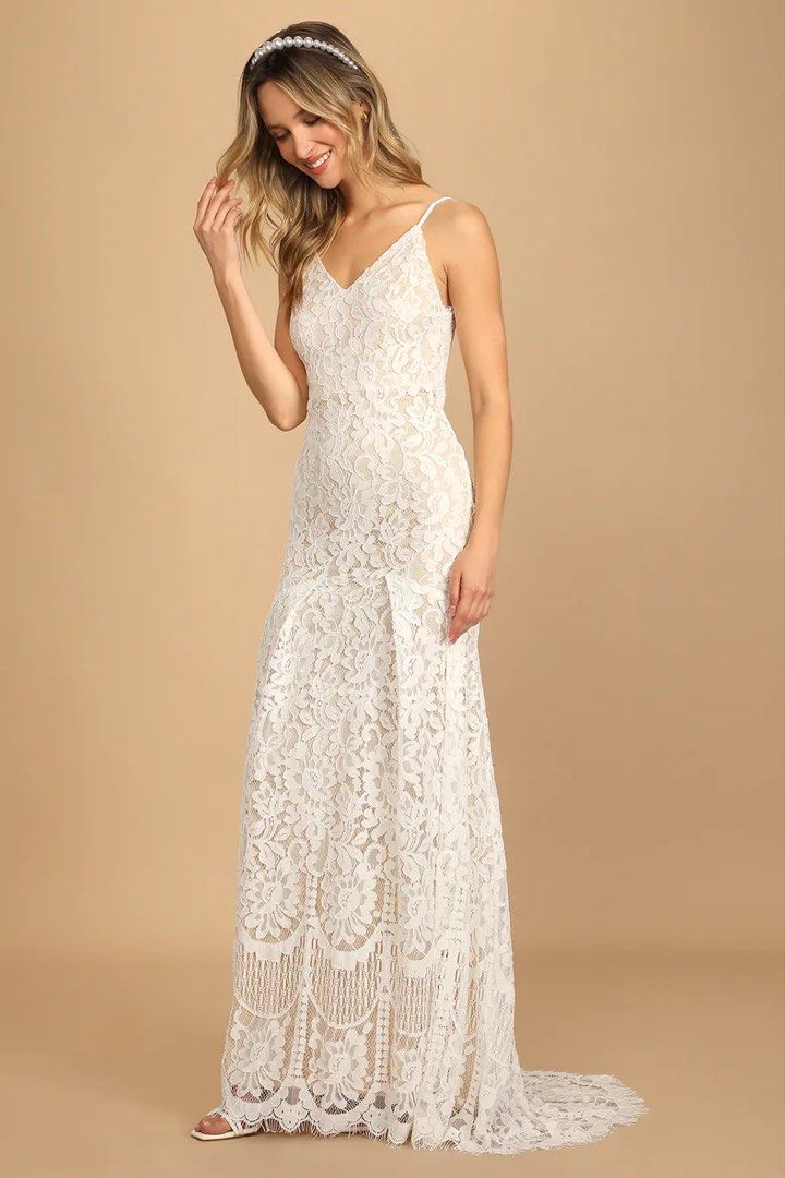 Flynn white sales lace maxi dress