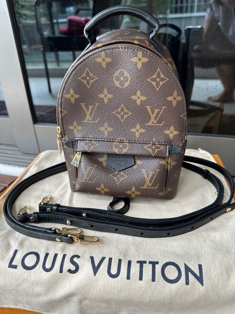 LV Palm Spring Mini Monogram Backpack, Luxury, Bags & Wallets on Carousell