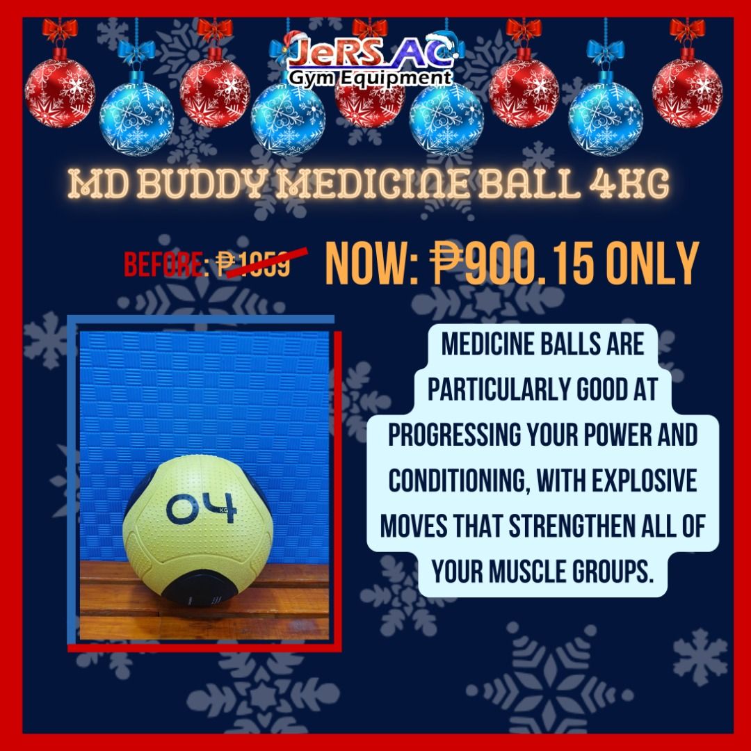 MD Buddy Medicine Ball 4KG, Sports Equipment, Exercise & Fitness ...