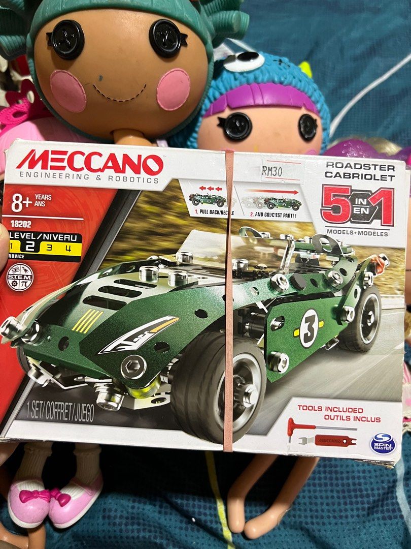 Meccano 5 in 1 roadster cabriolet set clearance