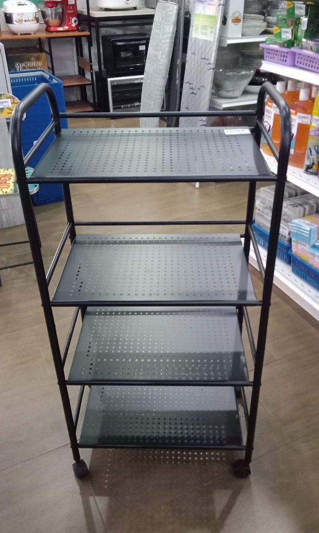 METAL KITCHEN RACK 4 TIER, Furniture & Home Living, Furniture, Shelves