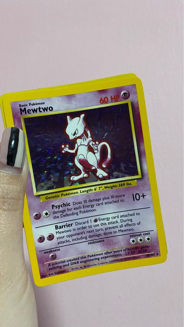 Custom Full Art Holo Pokemon Card - Mewtwo PTL64 (Ungraded, Moderately  Played)