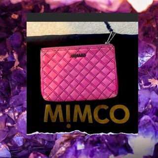 Mimco double zip quilted purse