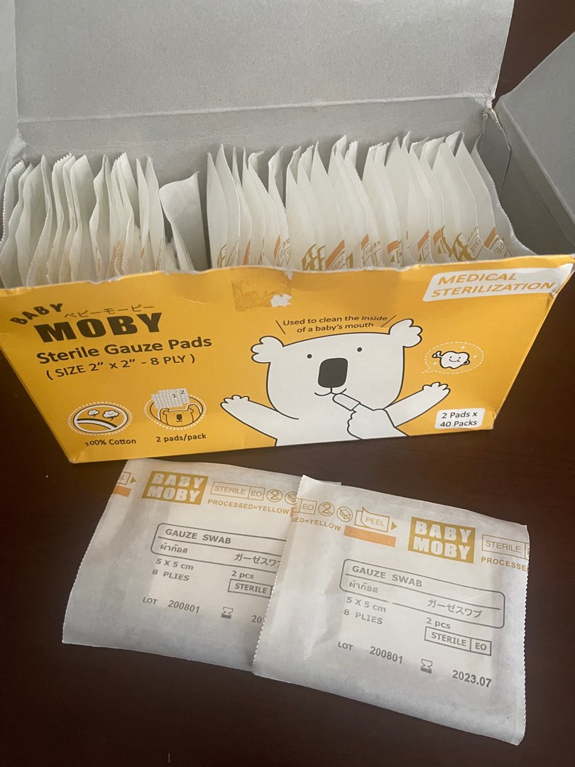 Moby Sterile Gauze, Babies & Kids, Bathing & Changing, Baby Toiletries