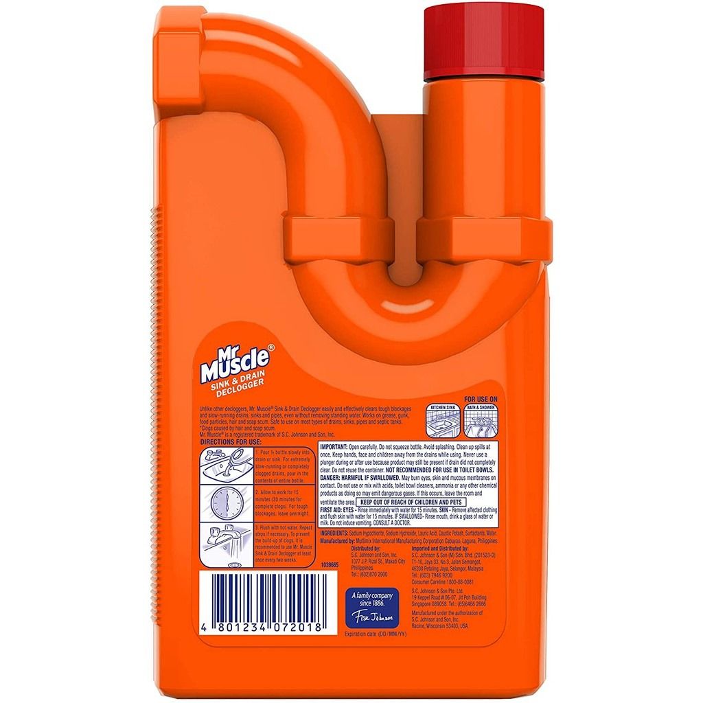 Mr Muscle Sink & Drain Declogger 500ml, Furniture & Home Living