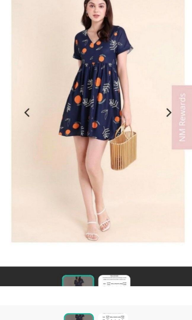 Neonmello what's in the fruits basket dress in orange, Women's Fashion