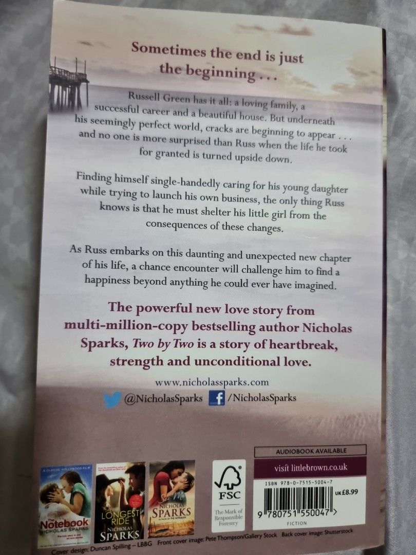 Nicholas Sparks' Two by Two, Hobbies & Toys, Books & Magazines, Fiction
