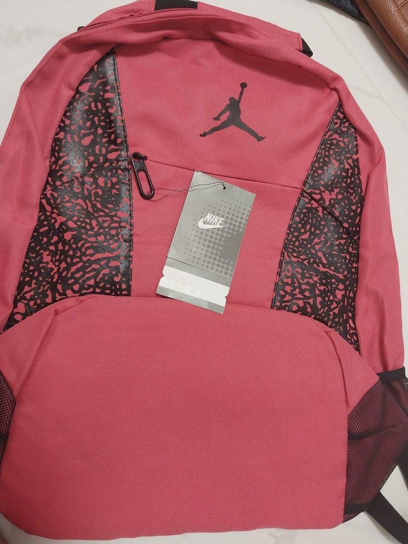 Pink jordan bookbag discount