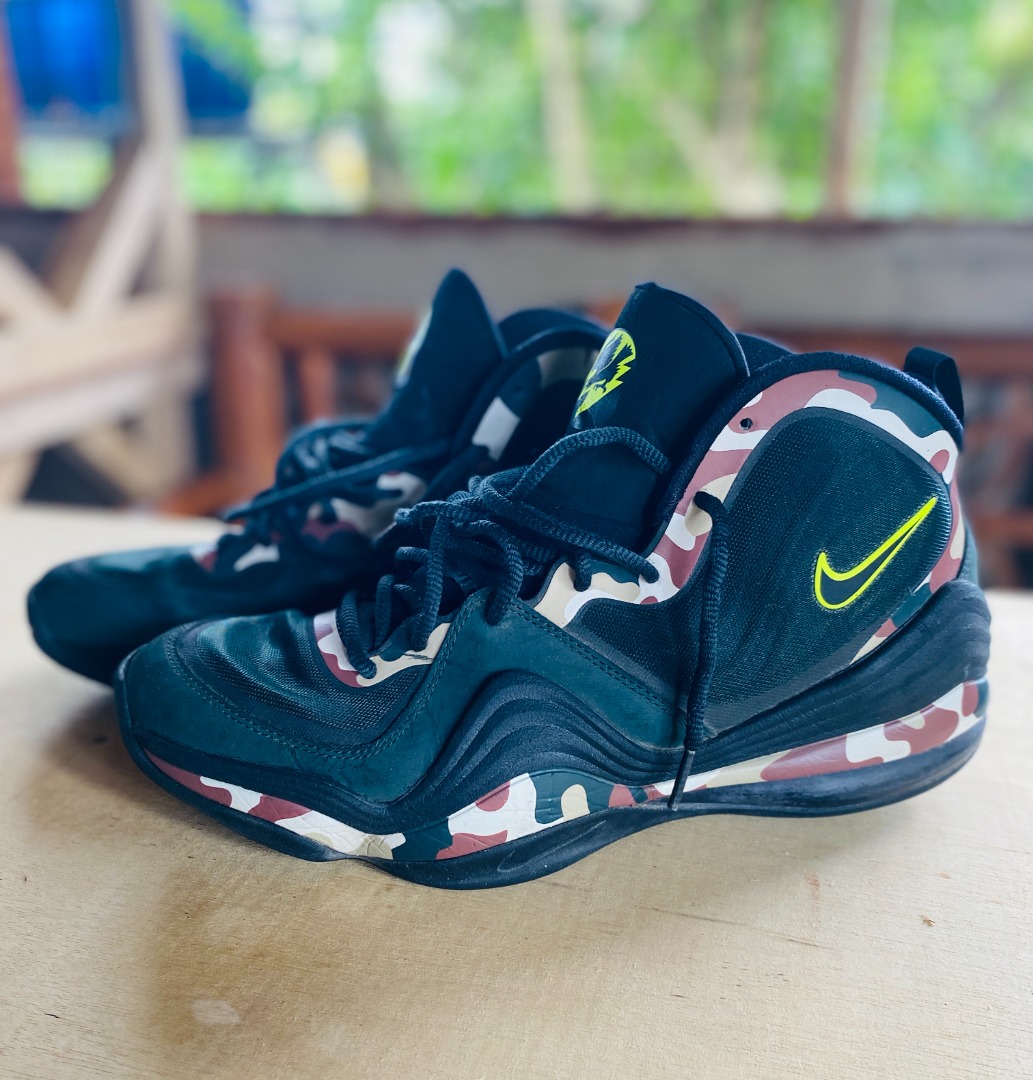 Nike Air Penny V Camo Black Spruce Black Volt