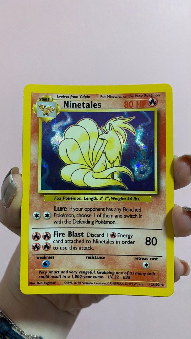 1995 ninetales pokemon card value Pokemon Gym Challenge Brock's Ninetales 3/132 PSA 9