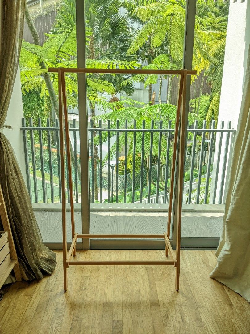 Nordic Wooden Clothes Rack, Furniture & Home Living, Furniture, Shelves