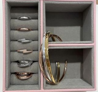 🌈ON SALE!! AUTH PANDORA ID SIGNATURE OPEN BANGLE 2200 *** CROSSOVER BAND RINGS 1300 EACH, OVERLAPPING & LOGO RING 980 EACH