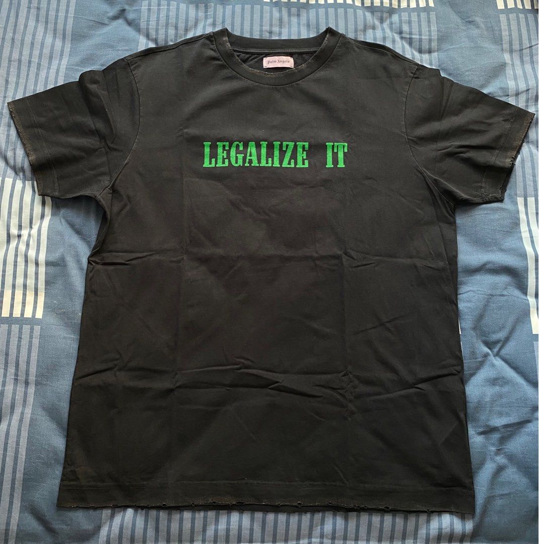 Palm Angels Legalize It Tee, 男裝, 上身及套裝, T-shirt、恤衫、有領