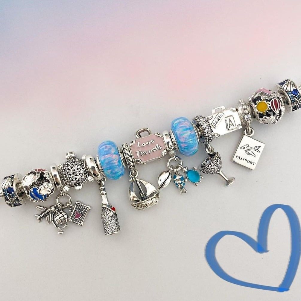 Travel charms for pandora bracelet top