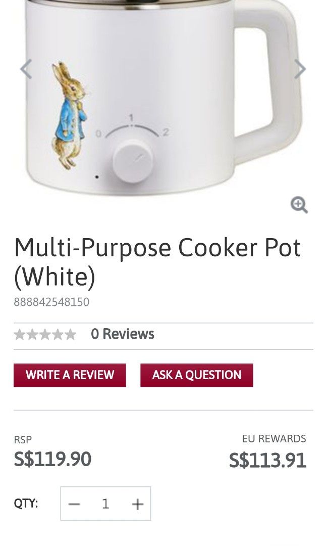 Peter rabbit x eu yang sang multi purpose cooker pot, Furniture & Home ...