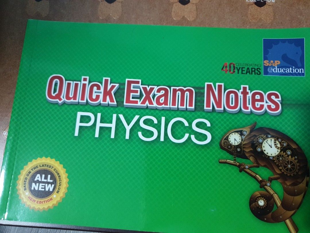 Physics notes (Category: Textbooks) located in Singapore. Submitted by tryingtoclearmystuff (Listing ID 1196180204, Image 1). Description: original price was $6.95 ,, can nego at most till 3 dllr !.