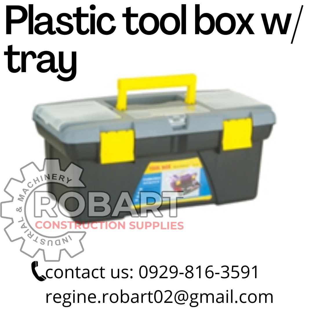 Plastic tool box w/ tray, Commercial & Industrial, Construction Tools