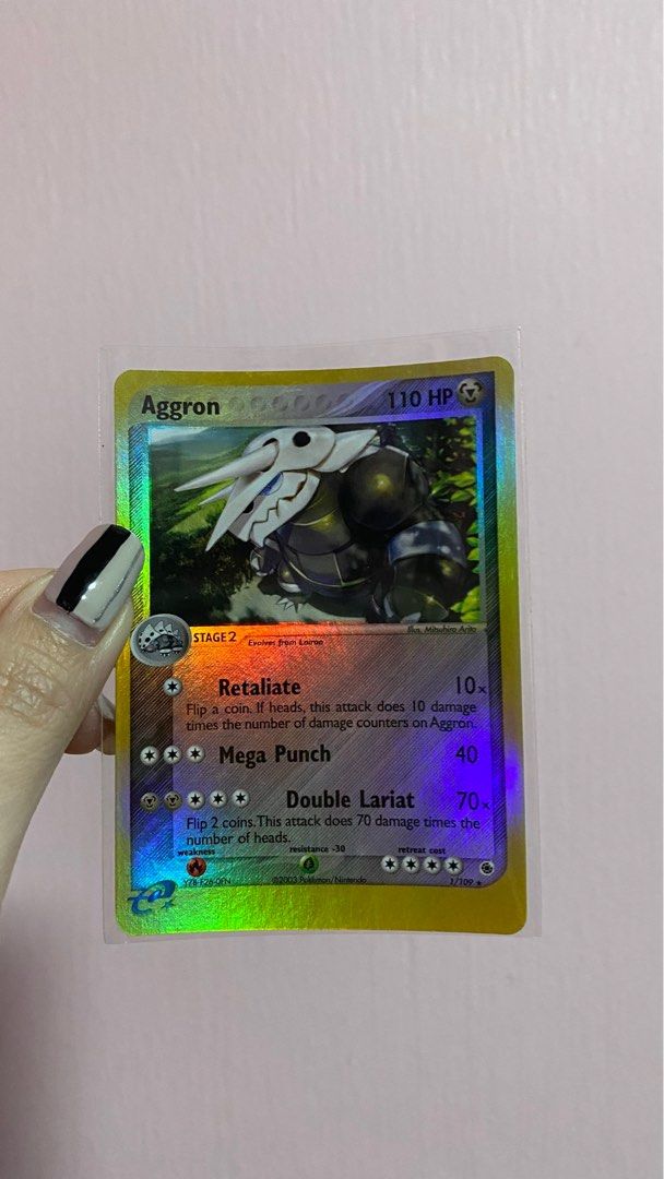 3 Aggron Pokemon Card - Year 2003, Hobbies & Toys, Toys & Games on Carousell