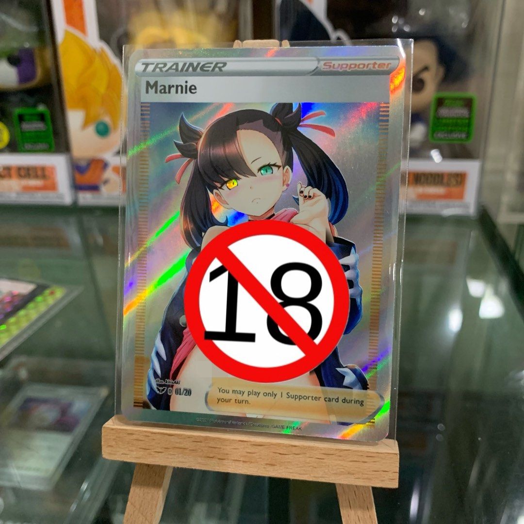 Pokemon Exclusive Marnie Trainer Card, Hobbies & Toys, Toys & Games on