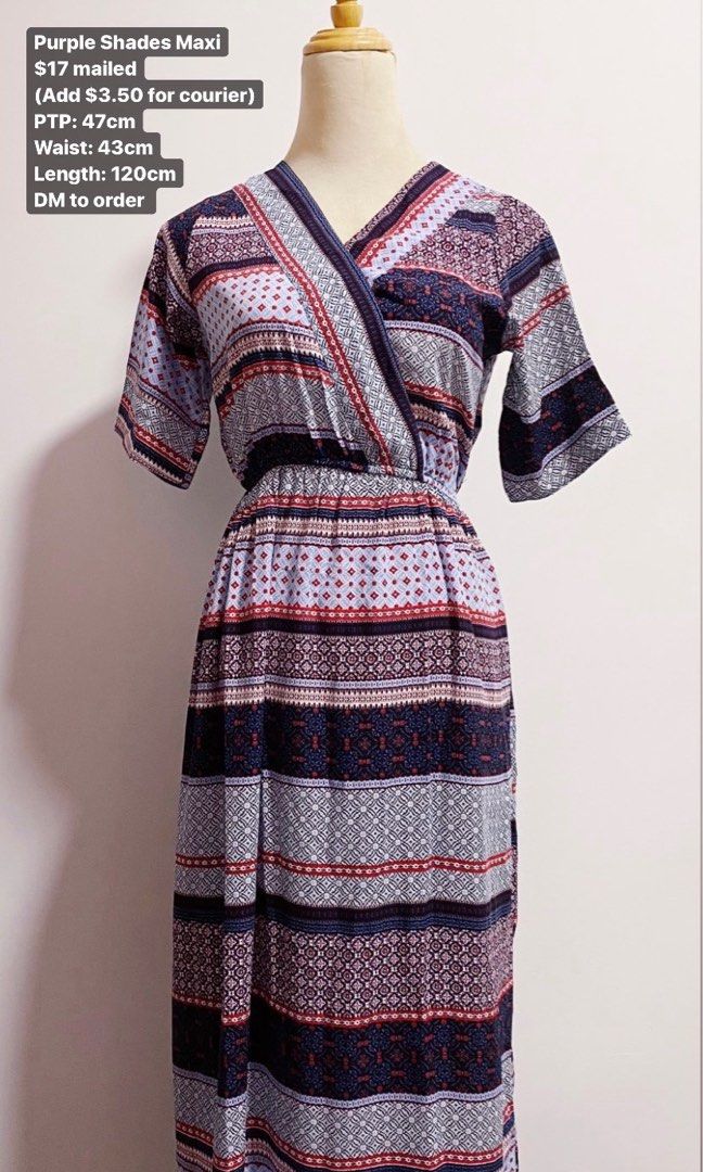 Purple Bohemian Kimono Dress, Women's Fashion, Dresses u0026 Sets, Dresses on  Carousell