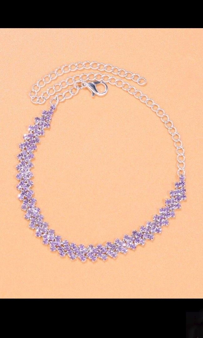 Purple rhinestone outlet bracelet