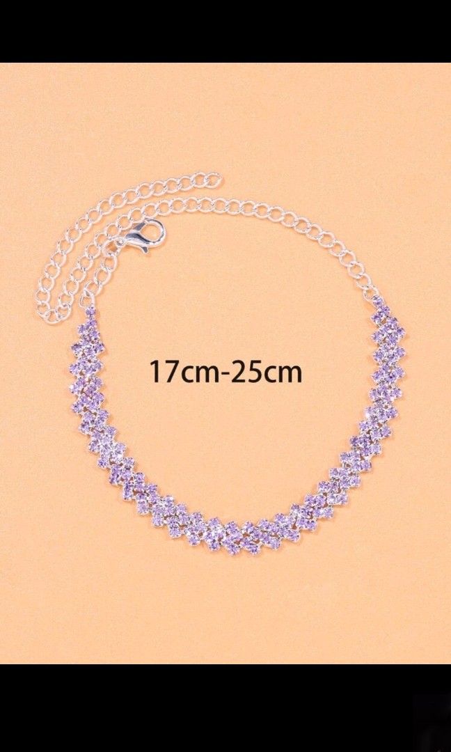 Purple rhinestone outlet bracelet