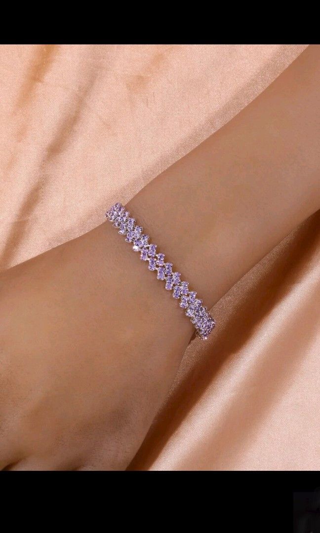 Purple rhinestone outlet bracelet