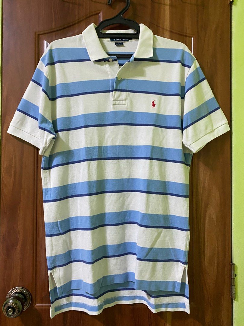 Ralph Lauren polo shirt (Category: Tshirts & Polo Shirts ) located in Caloocan City. Submitted by rnstabug (Listing ID 1190968181, Image 2). Description: ralph lauren stripes Size L on tag complete tags 20x28.5-32 dimensions with very small tear sa slith thank you 🙌🏼 .