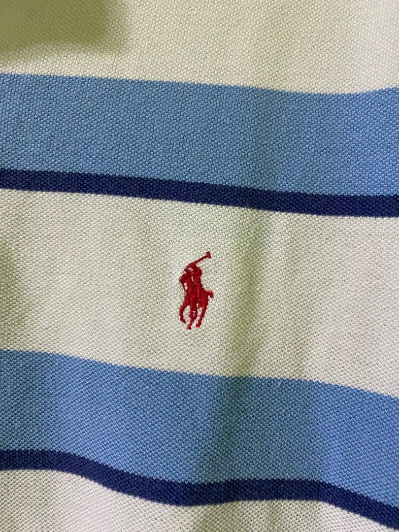 Ralph Lauren polo shirt (Category: Tshirts & Polo Shirts ) located in Caloocan City. Submitted by rnstabug (Listing ID 1190968181, Image 3). Description: ralph lauren stripes Size L on tag complete tags 20x28.5-32 dimensions with very small tear sa slith thank you 🙌🏼 .