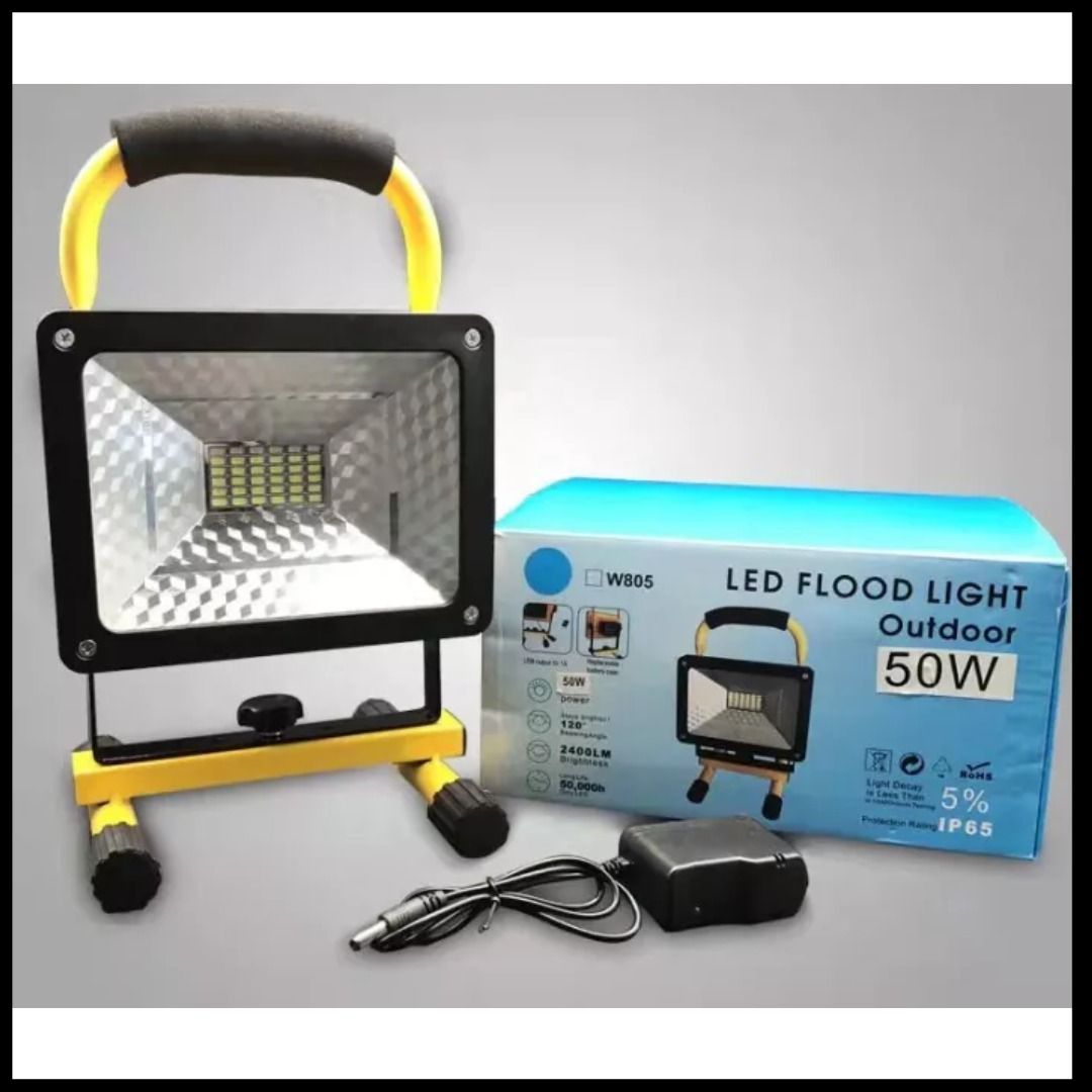 Rechargeable 30W 100W Led Portable Flood Light Spot Lamp Outdoor Light SOS Emergency Work Lamp W804 W805