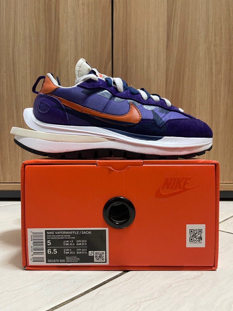 Sacai x Nike Vaporwaffle 聯名 23.5cm 紫色 DD1875-500