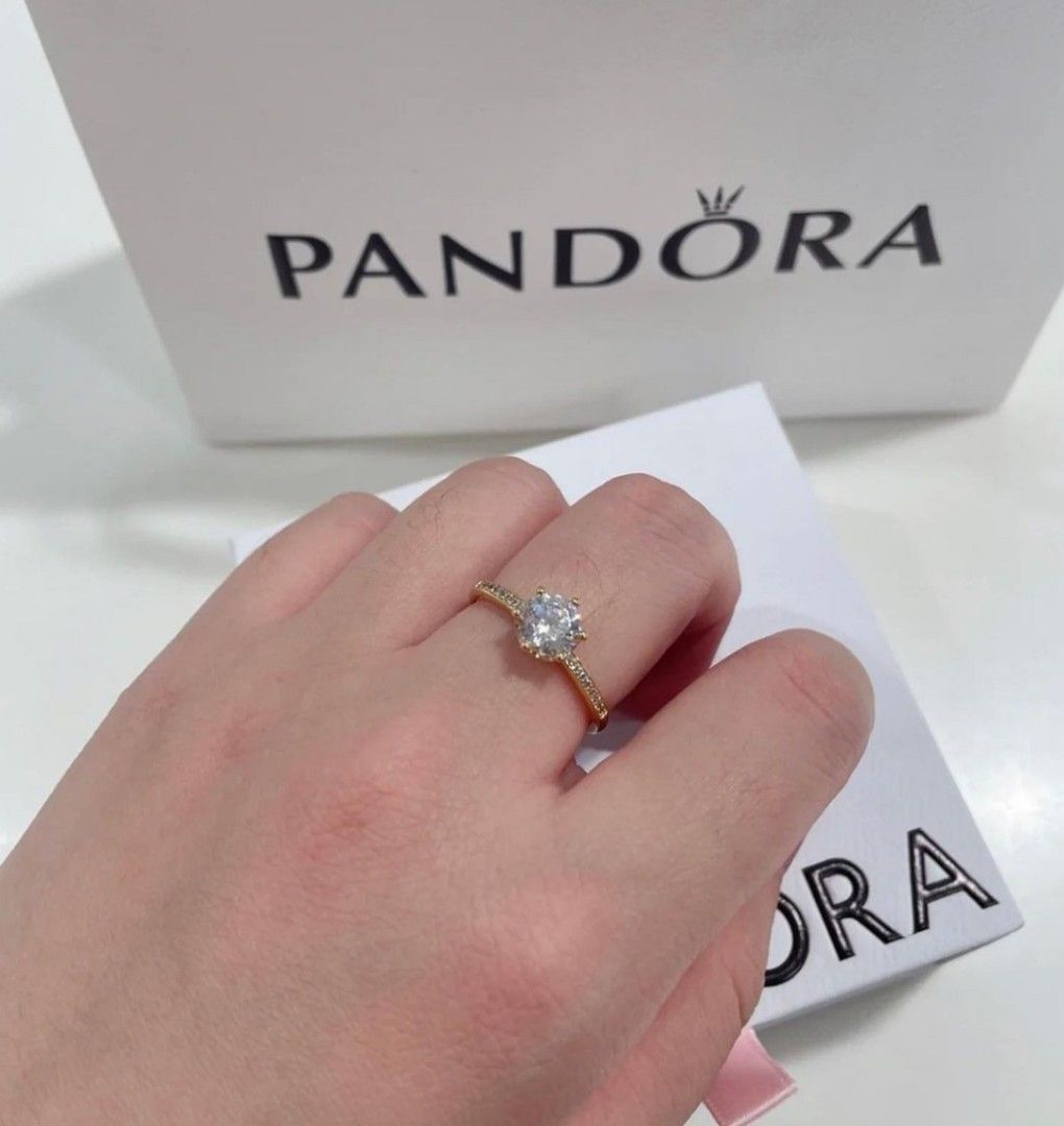 SALE AUTHENTIC PANDORA GOLDSHINE SPARKLING CROWN RING best seller Women s Fashion Jewelry Organizers Rings on Carousell