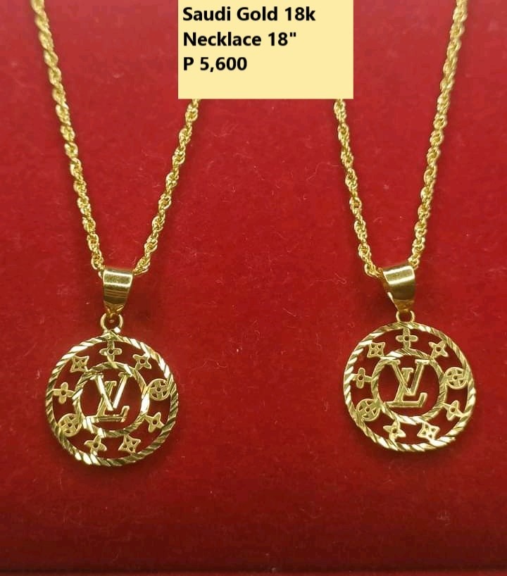 Saudi Gold 18K Necklace, Women's Fashion, Jewelry & Organizers ...