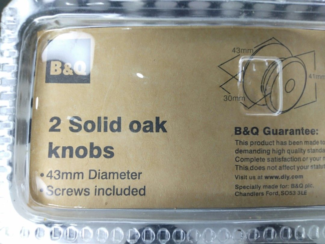 SOLID OAK WOOD KNOBS ( 2 Knobs ) From England (Category: Home Improvement Tools & Accessories) located in Pasig City. Submitted by Unikko75 (Listing ID 1196000529, Image 3). Description: 2 Solid OAK Wood Knobs From England Brand New and Sealed Size : 43 mm Diameter Price : 450..