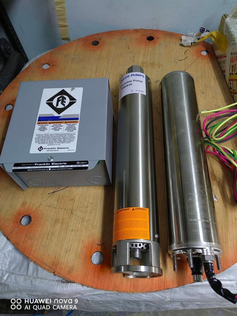Submersible Well Pump and Franklin Motor with Control Box, Commercial ...
