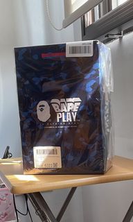 Tiger Blue bathing ape bearbrick 400% + 100%