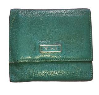 Tumi leather tri fold wallet