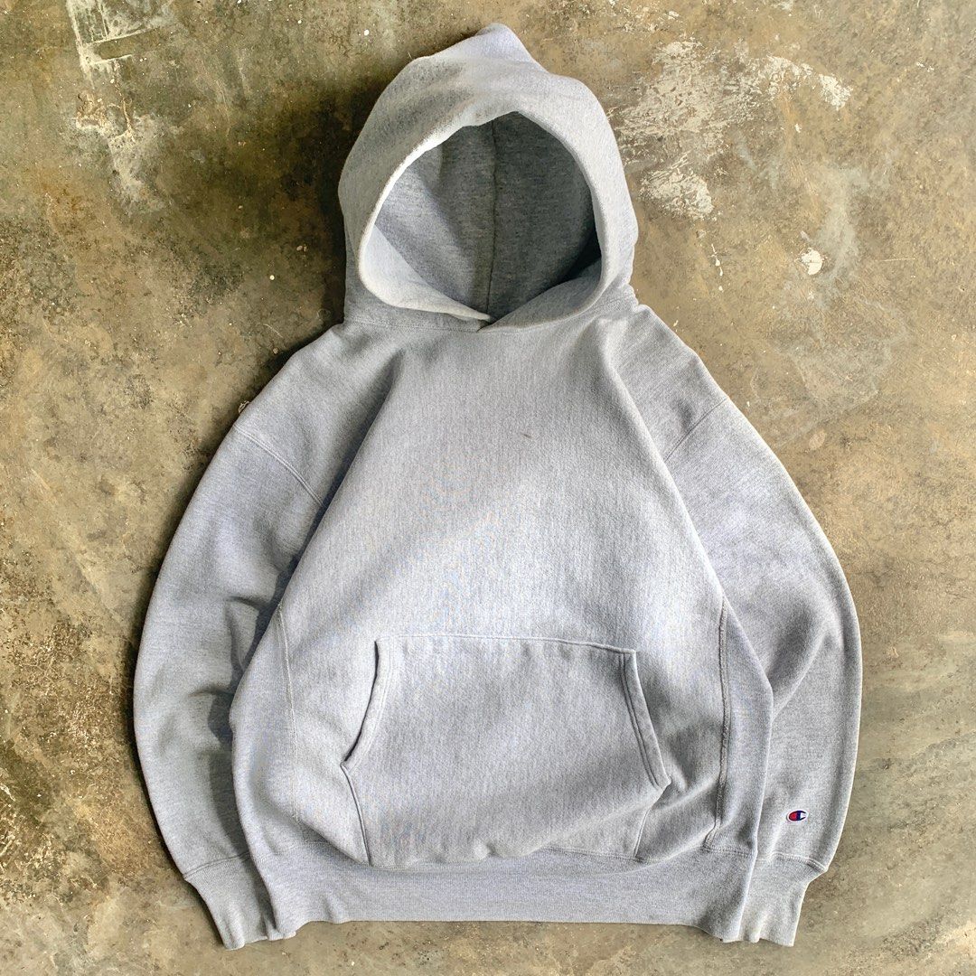 Vintage 90s Champion Reverse Weave Hoodie Vtg Blank Plain Hoodie Comfy Russell Athletic