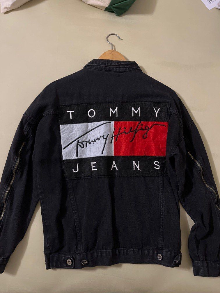 Vintage Tommy Hilfiger Black Denim Jacket