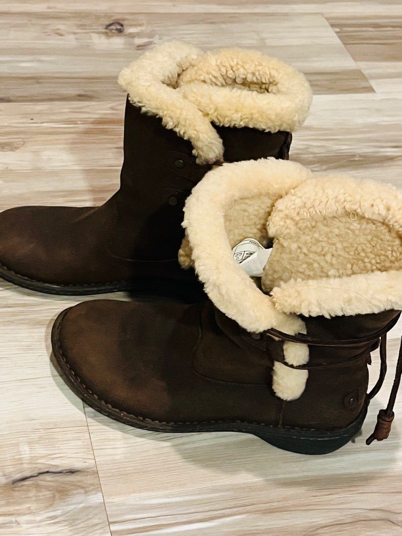 Leather ugg style boots uk store