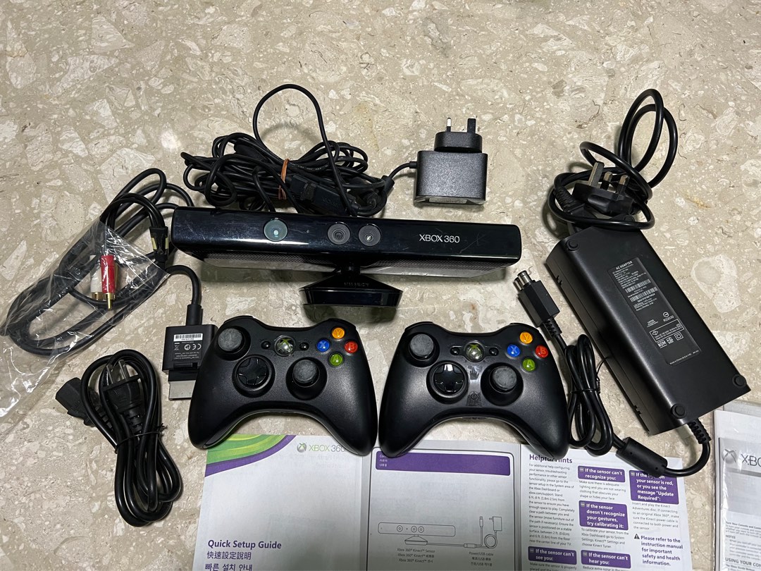 Xbox 360 Kinect sensor and cable adapters and other accessories, Video