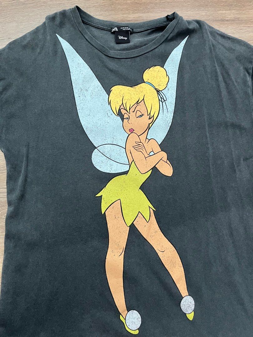 Zara Disney Tinkerbell Oversized Tee (M), Women's Fashion, Tops, Other