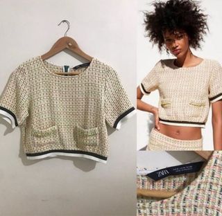 Zara Tweed top