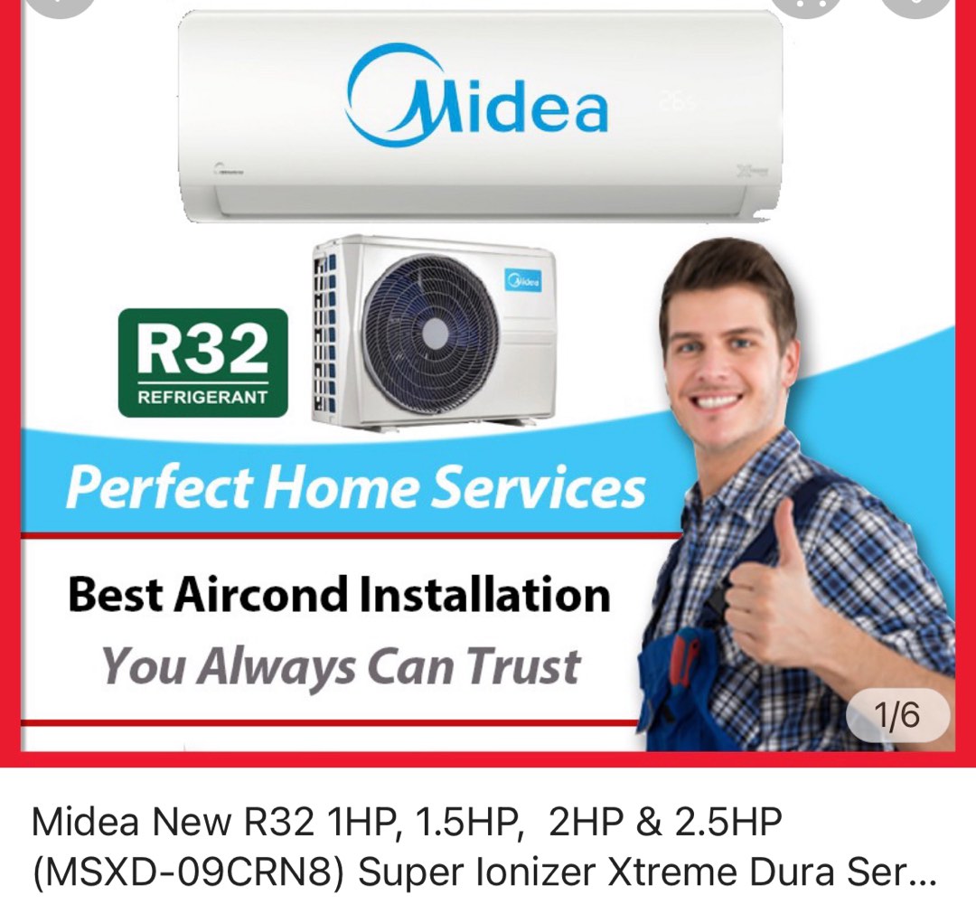 1.0hp Midea Air Con Brand New MSXD09CRN8, TV & Home Appliances, Air