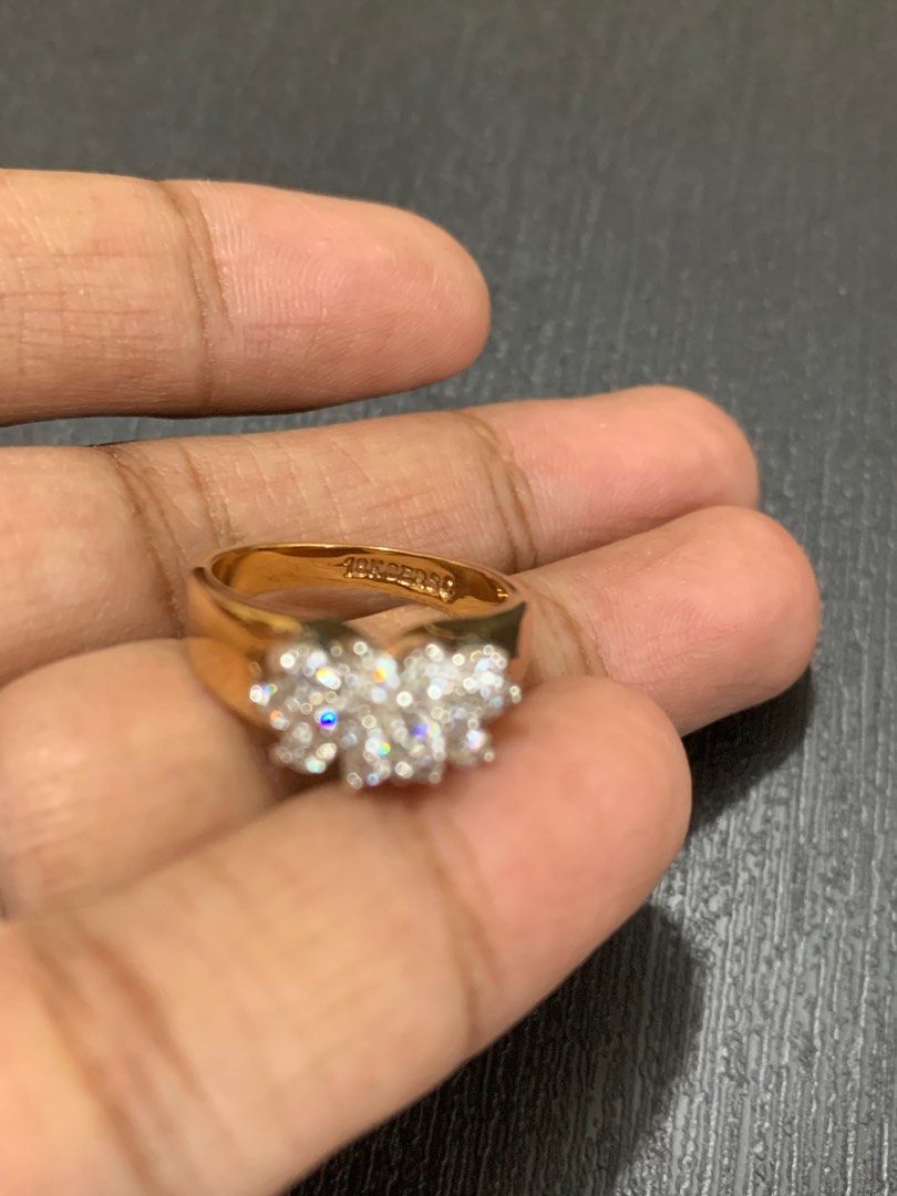 18k gersc hot sale stamped inside ring
