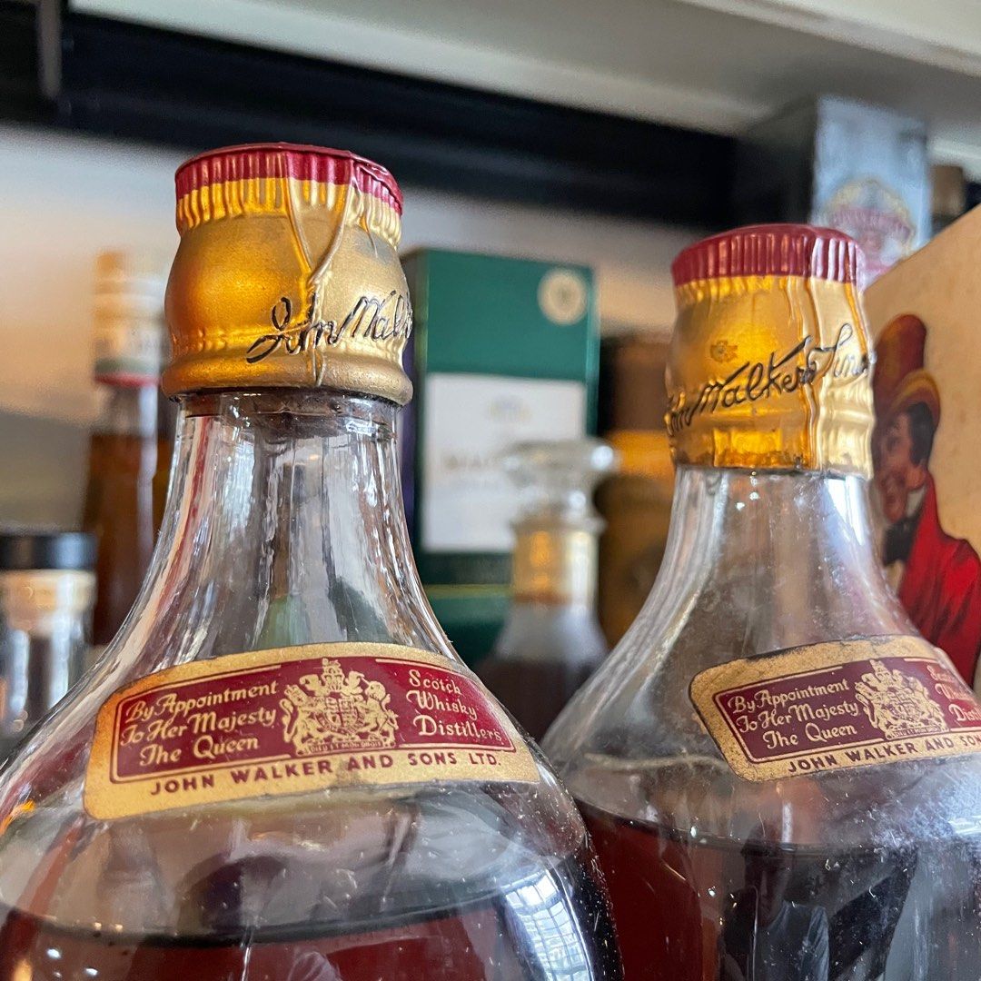 1960s Red Label Johnnie Walker Whisky Rare vintage w box 750ml