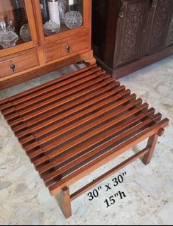 1970s Solid A1 Teak Vintage Coffee Table frame or base. You need to cut your own glass on top of it to use it as table.  WhatsApp 9633 7309.